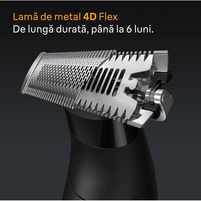 Aparat hibrid de barbierit si tuns barba BRAUN Series X XT5100, Wet&Dry, 45 min autonomie, 1 element de taiere, husa, negru-gri WALTI