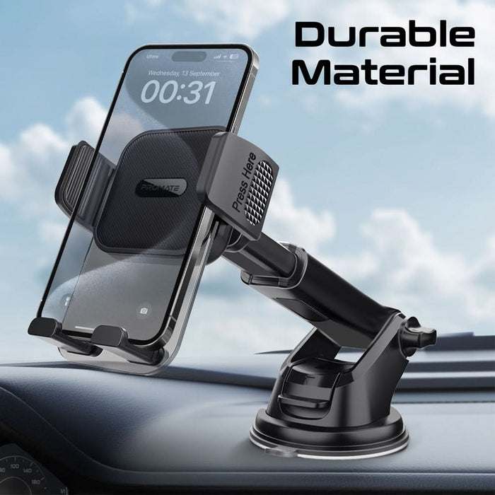 Suport auto PROMATE Transhold-EXT, parbriz/ventilatie, negru WALTI