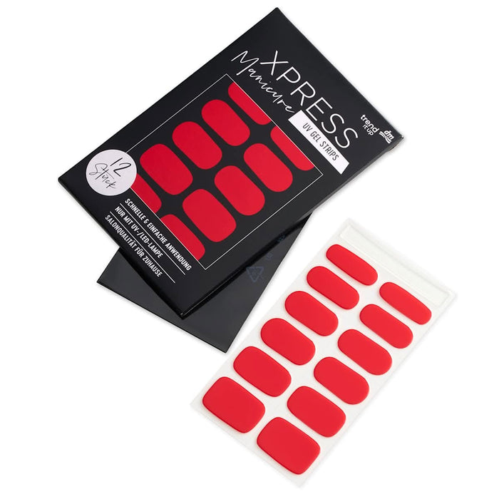 trend !t up Folii de unghii din gel UV XPRESS Manicure Nr. 130 - Statement Red WALTI