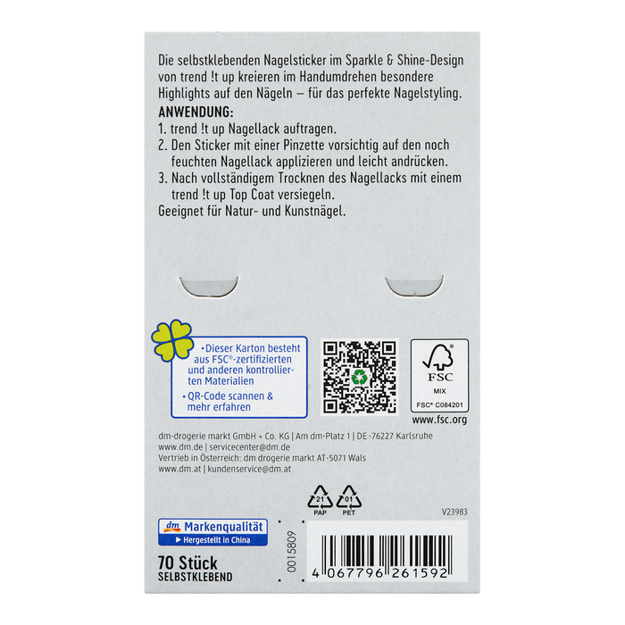 trend !t up Stickere pentru unghii Sparkle & Shine, 70 buc WALTI
