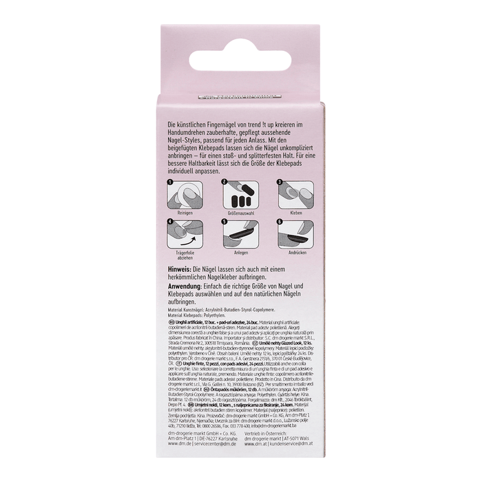 trend !t up Unghii false On the Go Nails Glazed Look, 1 Set WALTI
