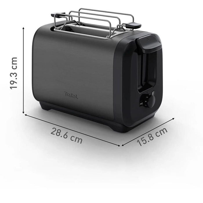 Prajitor de paine TEFAL Subito TT5S18E0, 2 felii, 1200W, gri antracit-negru - WALTI WALTI