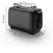 Prajitor de paine TEFAL Subito TT5S18E0, 2 felii, 1200W, gri antracit-negru - WALTI WALTI