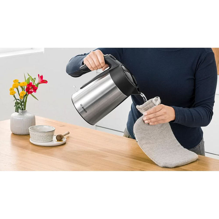 Fierbator apa BOSCH TWK7L460, 1.7l, 2400W, argintiu-negru WALTI