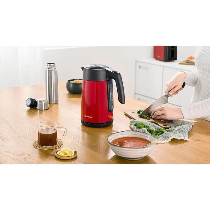Fierbator apa BOSCH TWK7L464, 1.7l, 2400W, rosu-gri antracit WALTI