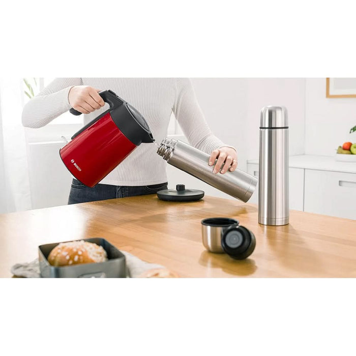 Fierbator apa BOSCH TWK7L464, 1.7l, 2400W, rosu-gri antracit WALTI