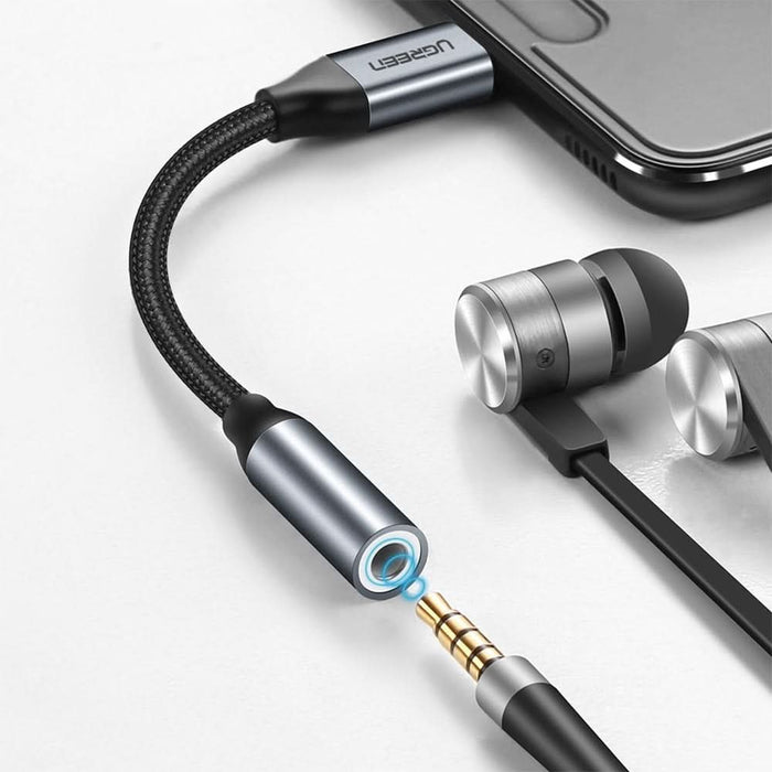 Adaptor USB-C - Jack 3.5 mm UGREEN 30632, gri WALTI