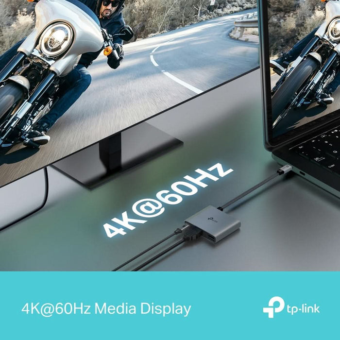 Hub USB TP-LINK UH3020C, USB Type-C, argintiu-negru WALTI