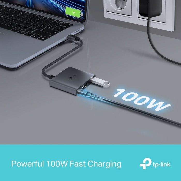 Hub USB TP-LINK UH3020C, USB Type-C, argintiu-negru WALTI