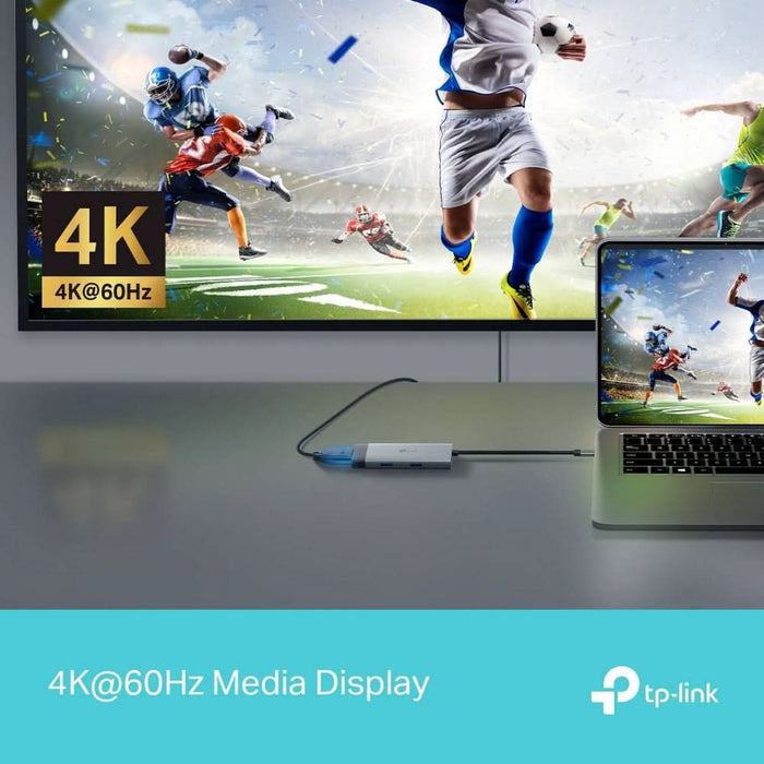 Hub USB TP-LINK UH5020C, USB Type-C, argintiu-negru WALTI