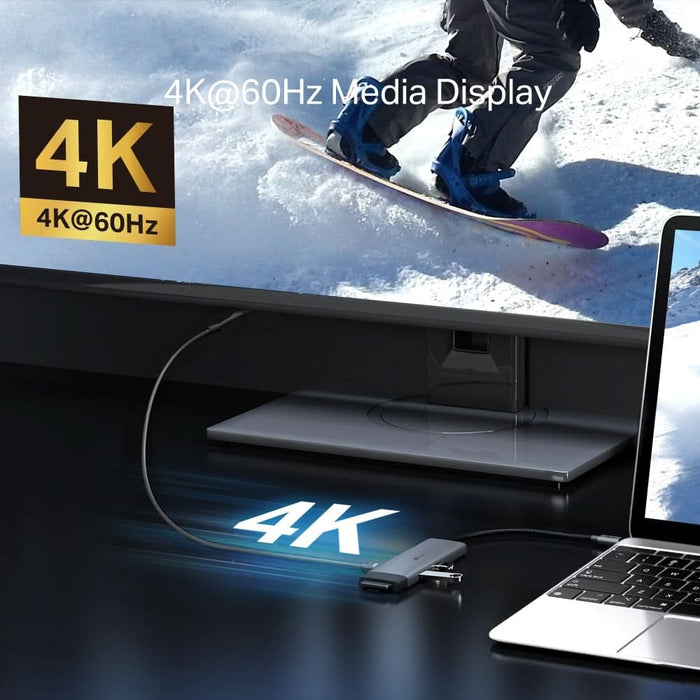 Hub USB TP-LINK UH7020C, USB Type-C, argintiu-negru WALTI