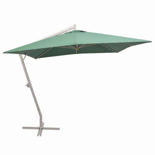 Umbrelă suspendată 300x300 cm Stâlp verde din aluminiu - WALTI WALTI