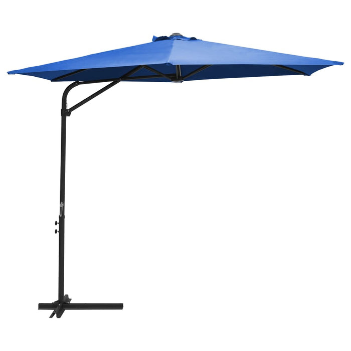 Umbrelă de soare de exterior vidaXL cu stâlp de oțel 300 cm Albastru Azure - WALTI WALTI