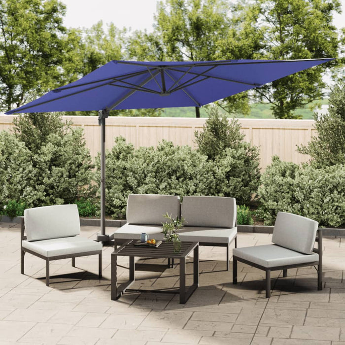 Umbrelă consolă cu stâlp din aluminiu Albastru Azure 400x300 cm - WALTI WALTI