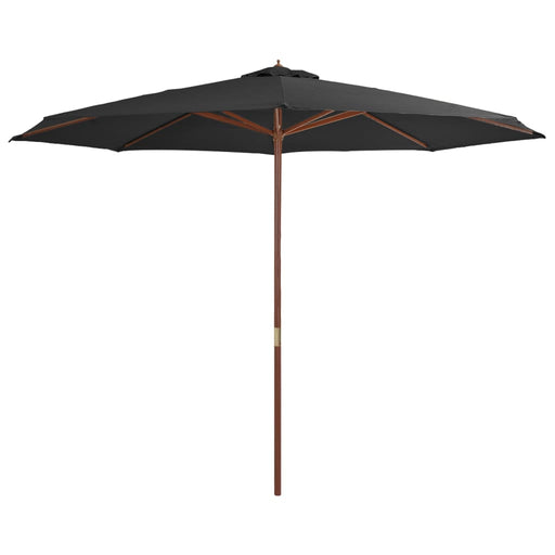 Umbrelă de soare exterior cu stâlp de lemn 350 cm Antracit - WALTI WALTI