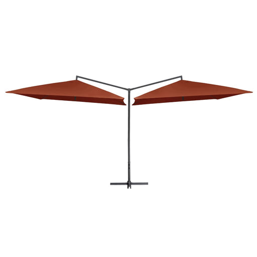 Umbrelă dublă cu stâlp de oțel 250x250 cm Teracotă - WALTI WALTI