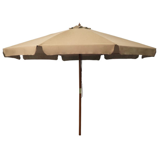 Umbrelă de Soare Exterior cu Stâlp de Lemn 330 cm Taupe - WALTI WALTI