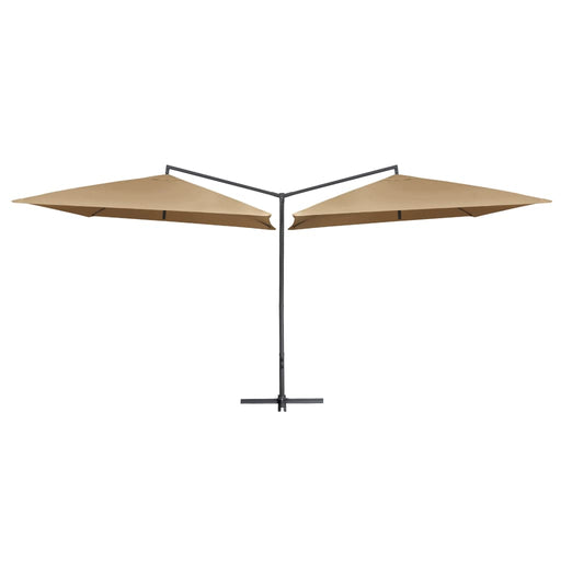 Umbrelă dublă cu stâlp de oțel 250x250 cm Taupe - WALTI WALTI