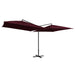 Umbrelă dublă cu stâlp de oțel 250x250 cm Bordeaux Red - WALTI WALTI