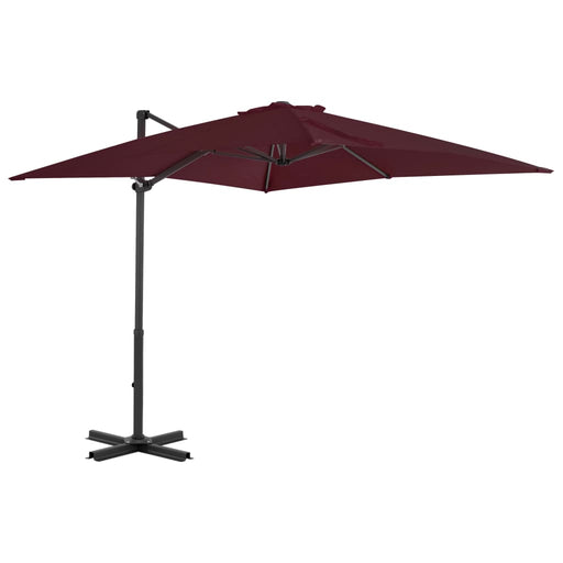 Umbrelă consolă cu stâlp de aluminiu Bordeaux Red 250x250 cm - WALTI WALTI