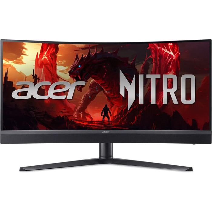 Monitor Gaming curbat LED VA ACER Nitro XZ343CURX0, 34", WQHD, 200 Hz, AMD FreeSync Premium, HDR 400, boxe, negru WALTI
