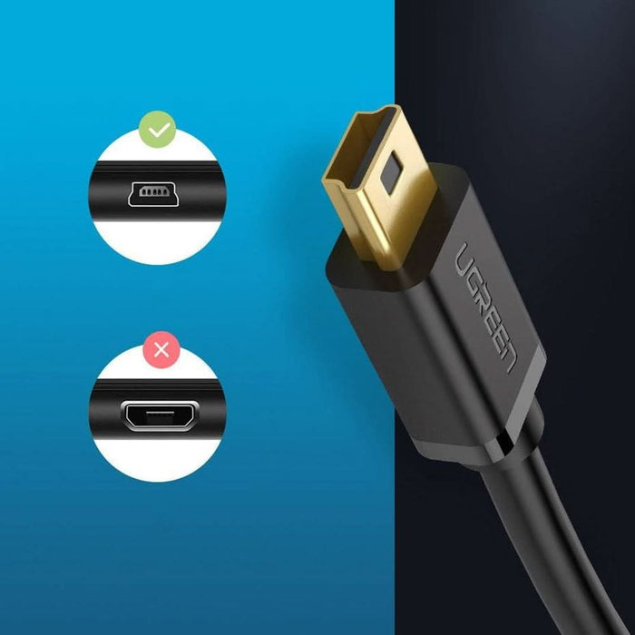 Cablu USB A - mini USB B UGREEN 30472, 2m, negru WALTI
