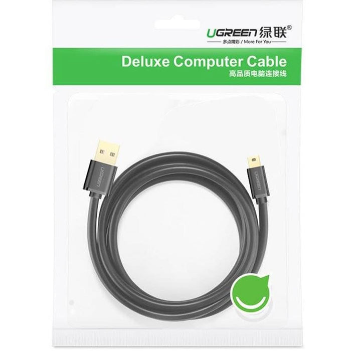 Cablu de date USB A - mini USB B UGREEN 10355, 1m, negru WALTI