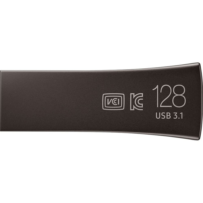 Memorie USB SAMSUNG BAR Plus MUF-128BE4/APC, 128GB, USB 3.1, gri antracit WALTI