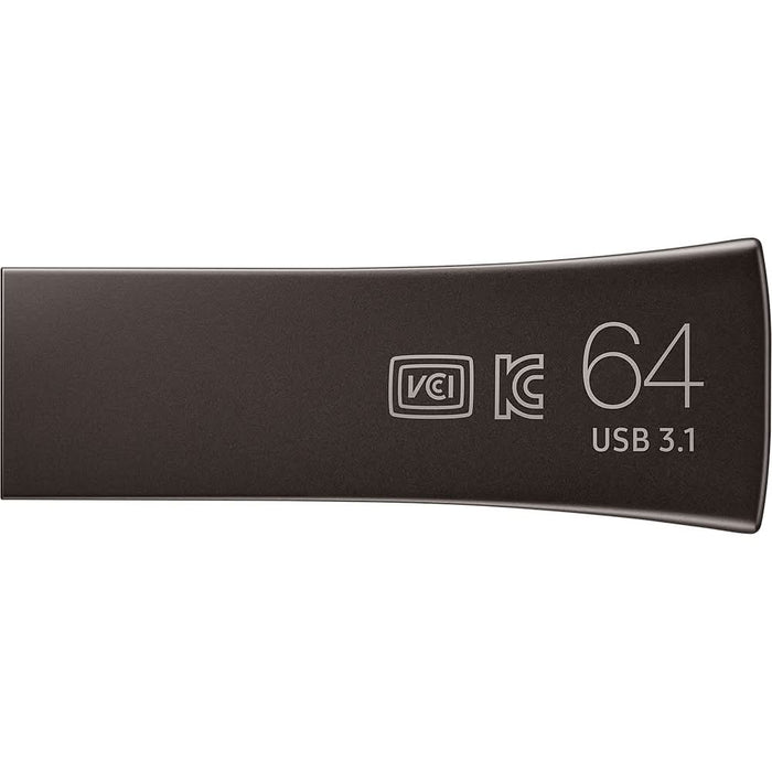 Memorie USB SAMSUNG BAR Plus MUF-64BE4/APC, 64GB, USB 3.1, gri antracit WALTI