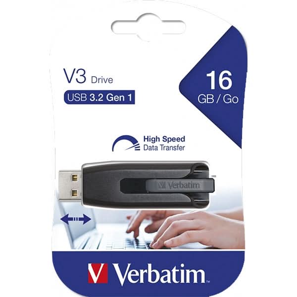 Memorie USB VERBATIM Store 'n' Go V3, 16GB, USB 3.2, negru - WALTI WALTI
