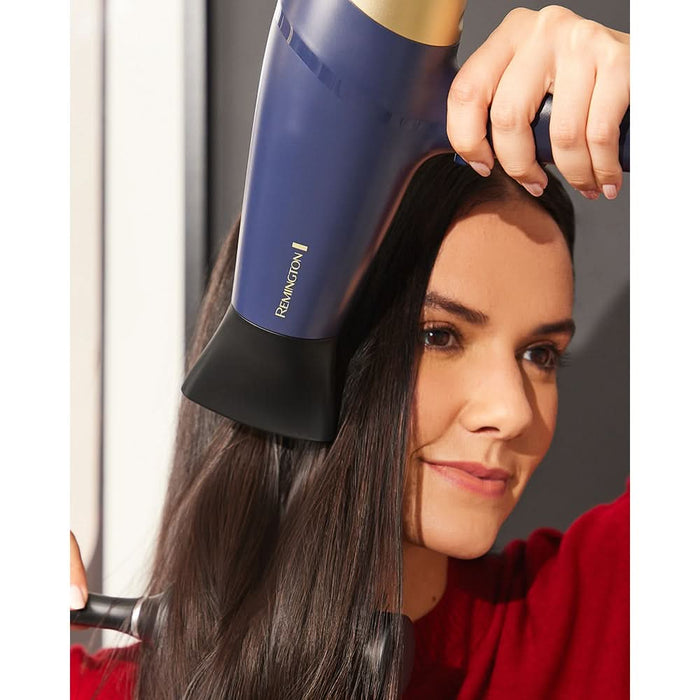 Uscator de par REMINGTON Sapphire Luxe D5805, 2200W, 2 viteze, 3 trepte temperatura, albastru WALTI