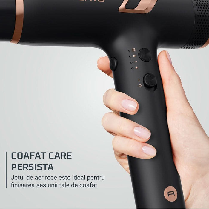 Uscator de par ROWENTA Nano HY8310F0, 1700W, 3 viteze, 3 trepte temperatura, negru WALTI