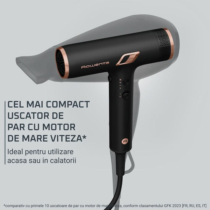 Uscator de par ROWENTA Nano HY8310F0, 1700W, 3 viteze, 3 trepte temperatura, negru WALTI