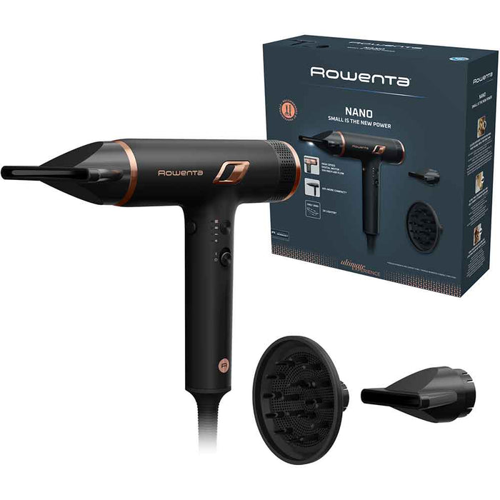Uscator de par ROWENTA Nano HY8310F0, 1700W, 3 viteze, 3 trepte temperatura, negru WALTI