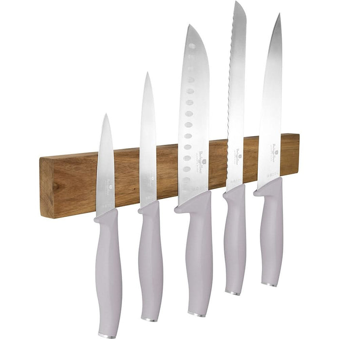Set cutite BERLINGER HAUS BH/2946 + suport magnetic, 5 piese, otel, 9-20cm, gri WALTI