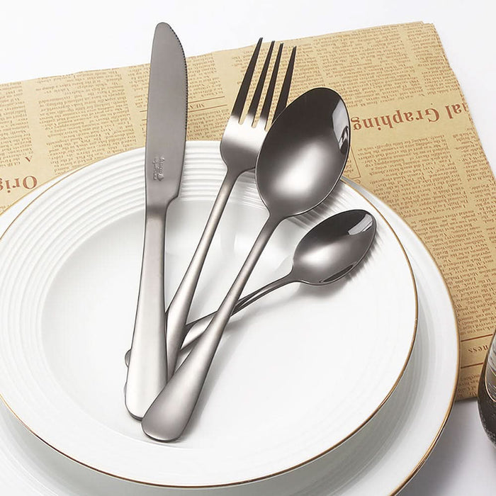 Set tacamuri MYRIA MC4014BK 24 piese, inox, negru WALTI