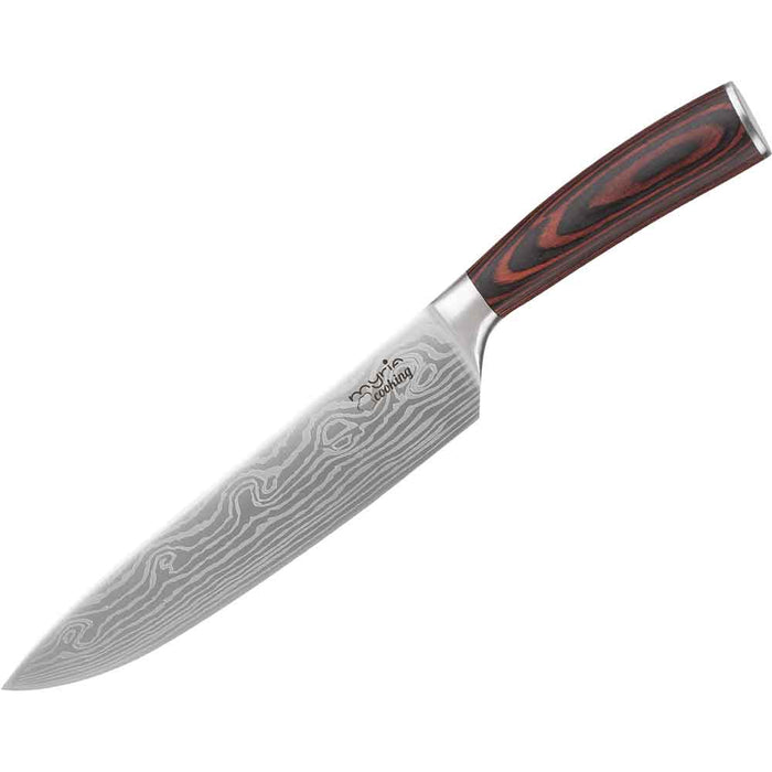 Cutitul bucatarului MYRIA MC4052, 20.5cm, otel inoxidabil, rosu-negru WALTI