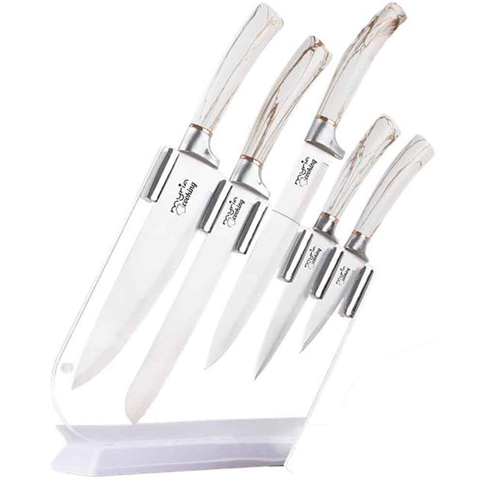 Set cutite MYRIA MC4053, 7 piese, otel inoxidabil, 12-19cm, alb WALTI