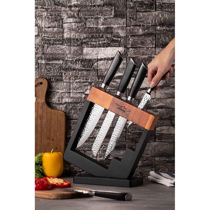 Set cutite MYRIA MC4054, 6 piese, otel inoxidabil, 8.5-20.8cm, negru WALTI