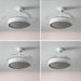 Ventilator de tavan cu lumină LED și 4 palete retractabile Keteez InnovaGoods Alb 72 W Ø49-104 cm - WALTI WALTI