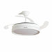 Ventilator de tavan cu lumină LED și 4 palete retractabile Keteez InnovaGoods Alb 72 W Ø49-104 cm - WALTI WALTI