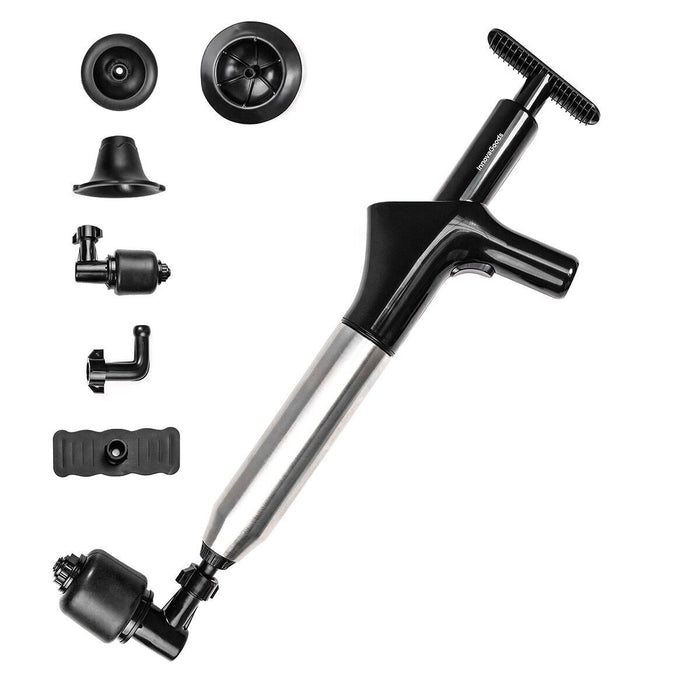 Desfundator cu aer comprimat de înaltă presiune cu accesorii și manometru 5 în 1 Jetpro InnovaGoods - WALTI WALTI