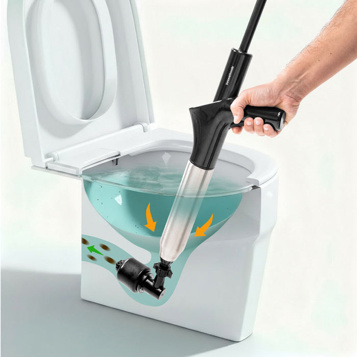 Desfundator cu aer comprimat de înaltă presiune cu accesorii și manometru 5 în 1 Jetpro InnovaGoods - WALTI WALTI