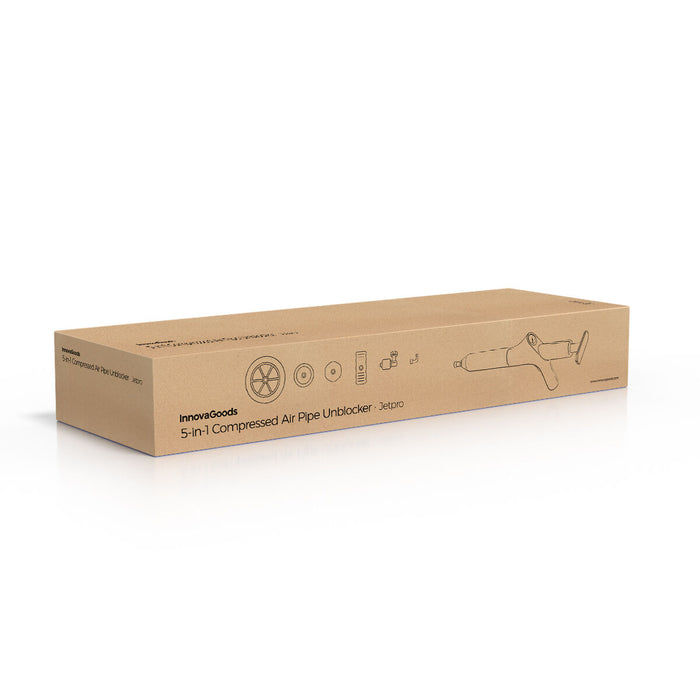Desfundator cu aer comprimat de înaltă presiune cu accesorii și manometru 5 în 1 Jetpro InnovaGoods - WALTI WALTI