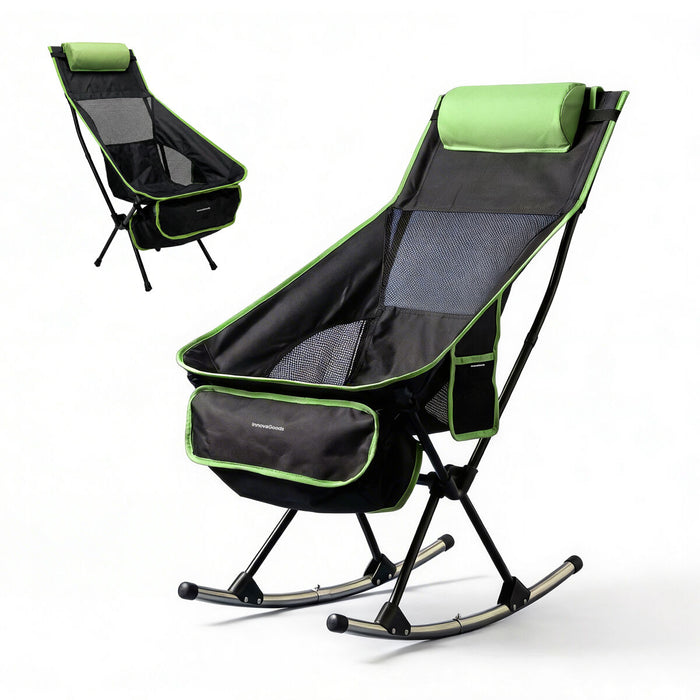 Scaun balansoar pliabil de camping 2 în 1 cu buzunar, pernă și geantă de transport Trillow InnovaGoods - WALTI WALTI