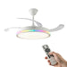 Ventilator de tavan cu lumină LED RGB, 4 pale retractabile și telecomandă InnovaGoods - WALTI WALTI
