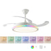 Ventilator de tavan cu lumină LED RGB, 4 pale retractabile și telecomandă InnovaGoods - WALTI WALTI