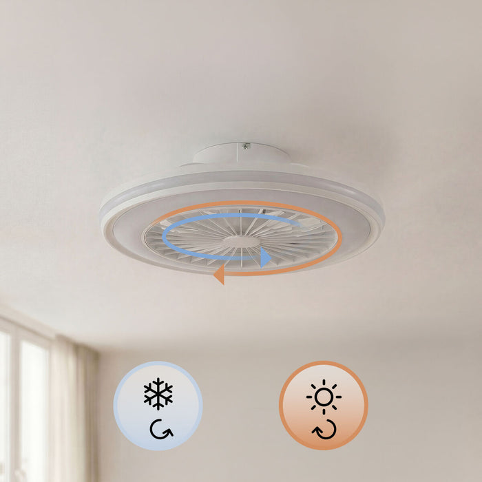 Ventilator de tavan cu lumină LED RGB, pale ascunse și telecomandă Nexory InnovaGoods - WALTI WALTI