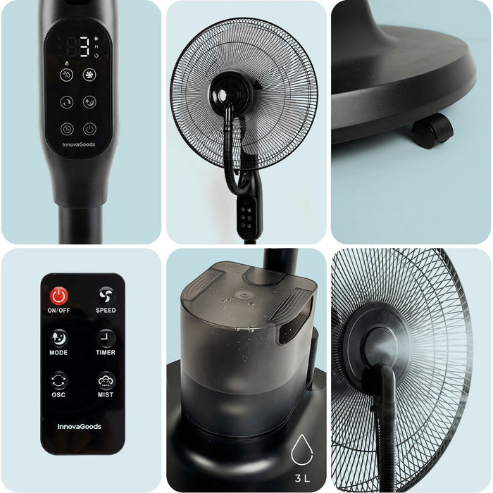 Ventilator nebulizator cu picior, cu telecomandă Sprair InnovaGoods - WALTI WALTI