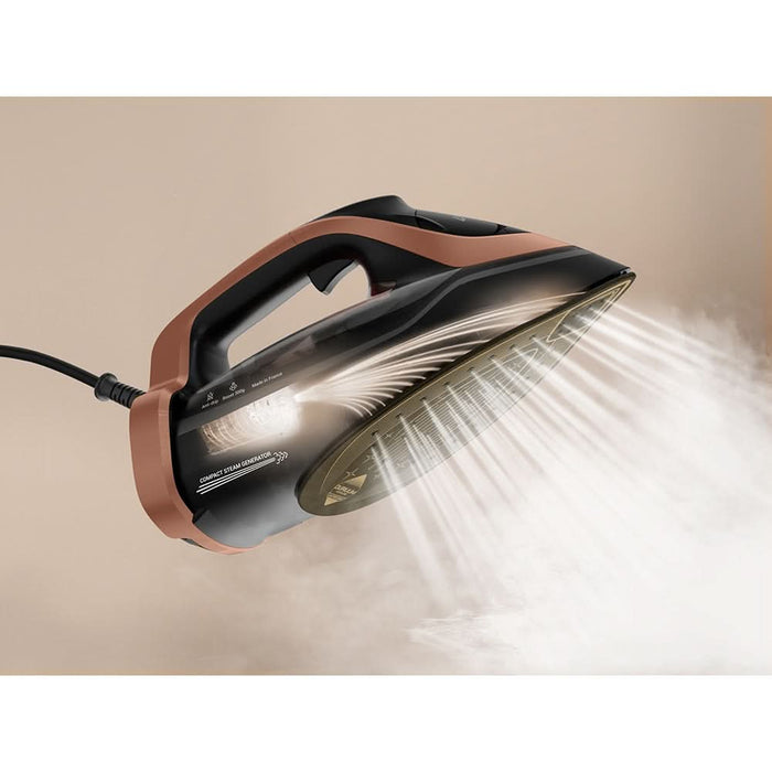 Fier de calcat TEFAL Ultimate Power Pro FV9E50E0, 3200W, 300g/min, 350ml, talpa ceramica, negru-roz WALTI